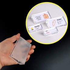 고급 아크릴 투명 가격표 경사형 POP 꽂이 스탠드 라벨 홀더 자석 베이커리 호텔 백화점, C 7x4cm, 상세페이지 참조