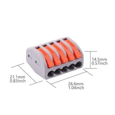 30/100pcs 와이어 커넥터 전기 스트립 미니 케이지 스프링 범용 컴팩트 빠른 배선 도체 푸시 인 터미널, 01 30 PCS, 02 215