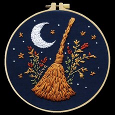 1pc 20X20CM/7.87inch 드래곤과 달 자수 스타터 키트 DIY 초보자를위한 공예 그림 봉제, 01 2020cm