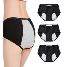 Undershine女款棉質舒適防水衛生內褲 4件組 防側漏