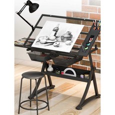 제도 테이블 그림책상 드로잉 이젤 작업대 미술 책상, 1개