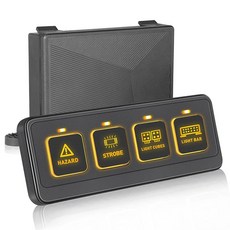 무선 스위치 패널 릴레 니라이더 패널 스트로브 범용 모드 제어 12V 회로 24V 시스템, amber4