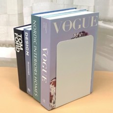 선반 L자형 책꽂이 북엔드 화이트 2P eun95926ah, 1단, 단일