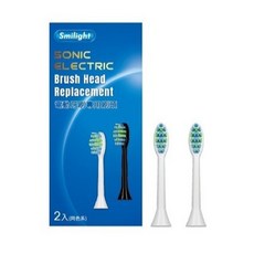 Smilight 成人超聲波電動牙刷, 1個, 專用刷頭-白/2入x3組