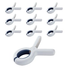 자국없는 강력 빨래집게 대형 10개, 화이트블루, 1세트