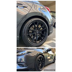 日本WEDSSPORT RN-55M 18吋 5x114.3 鋁圈 (亮黑-藍邊), 1個