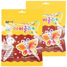 아모스 탱탱 아이클레이 파우치 2500, 갈색, 50g, 2개