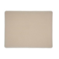 懶懶喵 雙層防水貓砂墊 落砂墊 65x115cm 大尺寸貓砂墊 防水貓砂踏墊 集砂墊, 杏仁燕麥, 1個