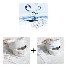 냉장고 정리 PVC 방수 라벨 스티커 125매+125매, 블루+레드