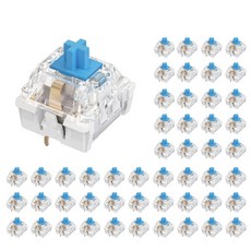 십자형 2핀 청축 기계식 키보드 스위치 키캡 클릭커 키링 부자재 DIY, 50개
