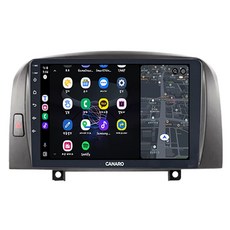 카나로 현대 NF쏘나타(04~07년식) 마감재포함 안드로이드오토 카플레이 전용 9인치 올인원 네비게이션, 2GB, NFS 본품+AHD후방카메라