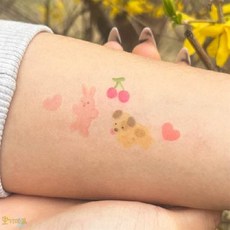 호기마트 타투스티커 러브데이 페이스타투스티커