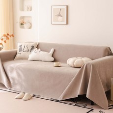 EMME 완전방수 소파 커버 방수 미끄럼 방지 슈닐직조 멀티커버 북유럽, 1개, Waterproof-Brown