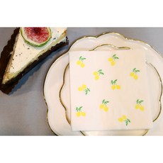 더 냅킨 과일 패턴 인쇄냅킨 칵테일냅킨, 1박스, 3000개입, 레몬