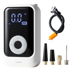 모프 자동차 타이어 무선 공기압 주입기 에어펌프 5000mAh + 70cm 양방향 노즐, 화이트, 1개
