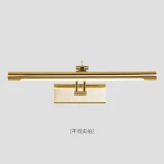 LED 화장대 거울 조명 스테인레스 스틸 포그 모던 미니멀리스트 욕실 캐비닛 벽 램프 홈데코, Gold 40cm_Cold white 6000K