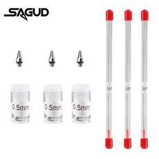 3PCS 0.2/0.3/0.5mm 멀티 타입 에어 브러시 교체 용 바늘 노즐 수리 키트, 2.SD-3641(3080)-03-3