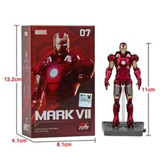 아이언 맨 디즈니 마블 모델 관절은 모바일 액션 피규어 수집품 생일 선물 상자, 1개, 9. MARK VII