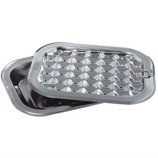 노르프로 스테인리스 스틸 브로일 앤드 로스트 화로대 세트, Silver, 1개