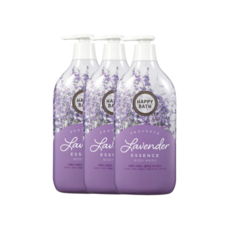 해피바스 라벤더 에센스 릴랙싱 바디워시 허브향, 900g, 3개