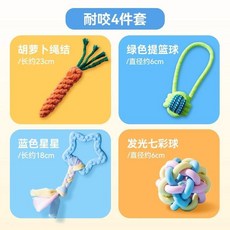 愛寵 狗狗玩具大禮包 耐咬解悶 寵物玩具球 磨牙逗狗神器, 耐咬4件套, 1個