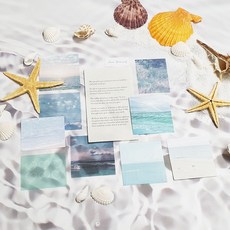 빈티지엽서 포인트 장식 카드 하늘바다 촬영소품, 본상품