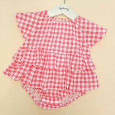 아가방 여름 바디수트 여아 외출복 상하 오픈 백일 아기 아기옷 세트 첸느 반소바디수트