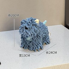 卡通小狗掛式擦手巾, 1個, 公仔小狗擦手巾-藍色, N/A