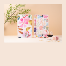 마들린 아트컬렉션 주방용 위생 항균 디자인 앵두와 플라워 도마 소사이즈, 1개