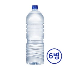 먹는샘물산수 가벼운샘 생수 무라벨, 2L, 6개