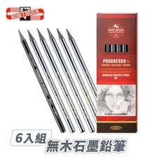 KOH-I-NOOR 無木石墨鉛筆 套組, 1個, 6入套組, N/A