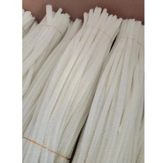 百貨大倉‹手工扭扭棒› 超密絨DIY毛絨條，兒童益智玩具手工材料，創意花束毛條毛根, 米白色（約100根）【加密款】, 1個