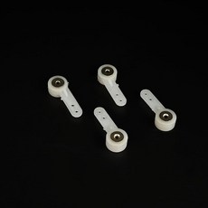 RC 비행기 헬리콥터 항공기 DIY 모델 평면 부품(3.1mm 구멍)을 위한 4PCS 착륙 기어 앞바퀴 스티어링 암 나일론 서보 서스펜션 암(3.1mm 구멍), 2mm Hole