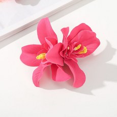 AWAYTR 보헤미아 칸나 꽃 Samll 헤어 클립 하와이 신부 꽃 헤어 클립 헤어핀 자용 웨딩 액세서리, [09] 60B
