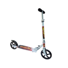 淘氣寶貝 1266青少年兒童滑板車 兩輪踏板車 可折疊 塗鴉 大輪 代步滑行車, 白色, 1個, 88cm