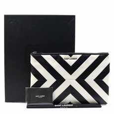( 중고명품 ) 328517 BL42N 1905 블랙 앤 화이트 클러치 [고이비토 마산신세계점], 1개, 블랙 화이트