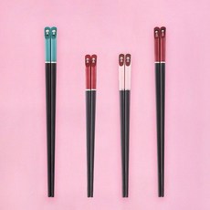 親子合金筷子3雙裝4家用防滑寶寶短小孩分人標志家庭筷一家三口四筷子環保筷防滑筷子耐熱筷子餐具用品, 4人)爸+媽+短粉女孩+短女孩, 1個