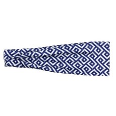 運動健身吸汗頭帶跑步防流汗頭帶男女瑜伽頭帶透氣, 藍格子, 1個