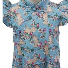 【Arbea】女童旗袍裙夏季洋氣古風碎花中國風漢服連衣裙【C122】