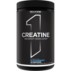 Rule 1 Creatine Powder – Pure 미분화 Creatine Monohydrate for High-Intensity Exercise and Lean Body M, Blue Raspberry, 420g, 1개
