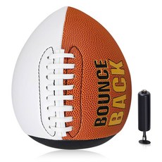 바운스백 소프트 가죽 트레이닝 축구 유소년 사이즈 및 공식 사이즈 파더리스 PU 패스캐치 단독 패싱 강화(펌프 포함), Orange-Autograph Ball, 1개