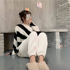 韓版小仙女風毛絨暖暖褲 長褲 褲子 睡褲 睡衣 運動褲 休閒褲 毛毛褲 發熱褲 保暖褲【P111】