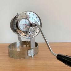 커피 로스팅 수망 원두 볶는기계 전동 자동 바리스타 업소용, 1, E. 온도 녹음 플라스틱 손잡이가있는 수동