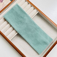 針織寬邊髮帶運動頭帶男女洗臉網紅頭巾吸汗跑步頭套瑜伽束髮百搭, 薄荷綠, 1個