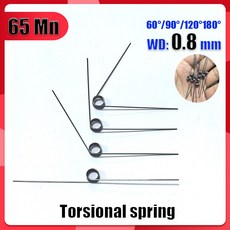 토션스프링 스프링팜 V형 스프링 10개 와이어 직경 0.8mm 소형 60/90/120/180도 복위, [00] 0.8mm(90 Angle), [03] 4.5mm(10pcs), [00] 3 turns