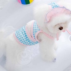 굿마켓 애견 수영복 모자 세트, 06강아지수영복-레드L