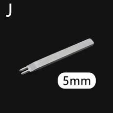 1/2/4/6 프롱 4/5/6mm 간격 펀치 도구 가죽 구멍 펀치용 레이싱 스티칭 바느질 DIY 가죽 공예 도구, 5. 5mm 2prong, 1개