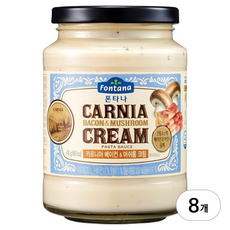 폰타나 카르니아 베이컨 앤 머쉬룸 크림 파스타 소스 430g, 8개