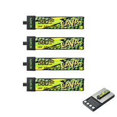 BETAFPV LAVA II 1S 리포 배터리 BT2.0 커넥터 포함 Air65 280 320 480 580 680mAh FPV 드론 파워 팩, 03 580mAh 4PCS, 03 580mAh 4PCS