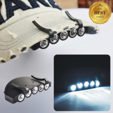 [편리한] 메라빌리아 야간 등산 낚시 캠핑 5구 LED 캡 헤드라이트, 1개